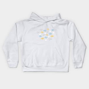 Happy Thoughts Blue Kids Hoodie